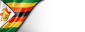 Zimbabwe flag isolated on white banner Royalty Free Stock Photo