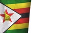 Zimbabwe flag isolated on white with copyspace Royalty Free Stock Photo