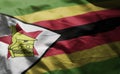 Zimbabwe Flag Rumpled Close Up Royalty Free Stock Photo