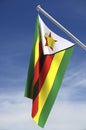 Zimbabwe flag and sky