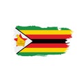 Zimbabwe flag, vector illustration Royalty Free Stock Photo