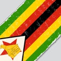 Zimbabwe grunge flag. Vector illustration.