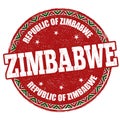 Zimbabwe grunge rubber stamp