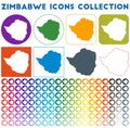 Zimbabwe icons collection.