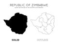 Zimbabwe map.