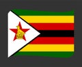 Zimbabwe Flag National Africa Emblem Ribbon Icon Royalty Free Stock Photo