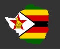 Zimbabwe Flag National Africa Emblem Map Icon Royalty Free Stock Photo