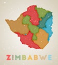 Zimbabwe map.