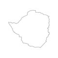 Zimbabwe map silhouette Royalty Free Stock Photo