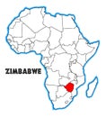 Zimbabwe Africa Map