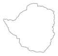 Zimbabwe outline map