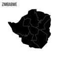 Zimbabwe political map of administrative divisions