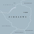 Zimbabwe political map