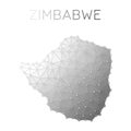 Zimbabwe polygonal vector map.