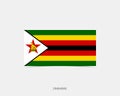 Zimbabwe Rectangle flag icon with shadow