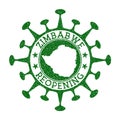 Zimbabwe Reopening Stamp.