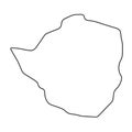 Zimbabwe simplified vector outline map