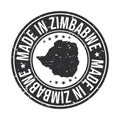 Zimbabwe Symbol. Silhouette Icon Map. Design Grunge Vector. Product Export Seal.