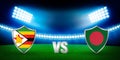 Zimbabwe Vs Bangladesh Cricket Match Abstract background Concept 3D Rendered Stadium. New sports backdrop