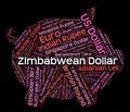 Zimbabwean Dollar Shows Forex Trading And Coin Royalty Free Stock Photo