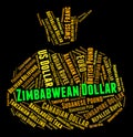 Zimbabwean Dollar Shows Worldwide Trading And Banknotes Royalty Free Stock Photo