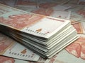 Zimbabwean money. Zimbabwean dollar banknotes. 20 trillions ZWL dollars bills Royalty Free Stock Photo