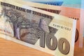 Zimbabwean money new serie of banknotes Royalty Free Stock Photo