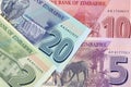 Zimbabwean money - New serie of banknotes Royalty Free Stock Photo