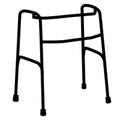 zimmer frame icon. walking frame sign. unsteady moving symbol. flat style