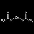 Zinc Acetate is a molecular chemical formula. Zinc infographics. Vector illustration on isolated background.