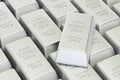 Zinc bars background, 3D Royalty Free Stock Photo