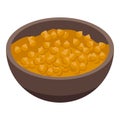 Zinc bowl food icon isometric vector. Mineral iron Royalty Free Stock Photo