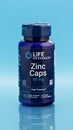 Zinc capsules in the jar. dietary supplement editorial photo