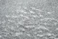 Zinc galvanized sheet of metal covered with ice snow. Can be used as background or texture Royalty Free Stock Photo