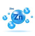 Zinc Graphic Medicine Bubble on white background Illustration. Health care and Medical Concept Design