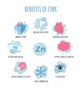 Zinc health benefits set