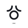zinc isolated icon. simple element illustration from zodiac concept icons. zinc editable logo sign symbol design on white
