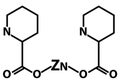 Zinc picolinate molecular chemical formula icon. Zinc infographics sign.