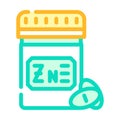 zinc pills trace elements color icon vector illustration Royalty Free Stock Photo