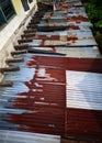 The zinc roof of the house Royalty Free Stock Photo