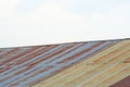 Zinc roof and sky Royalty Free Stock Photo