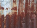 Zinc sheet vertical, Galvanized sheets make the wall rust, texture material background Royalty Free Stock Photo