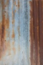 Zinc wall dilapidated and rusty