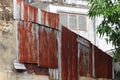 Zinc wall texture pattern rusty corrugated metal