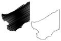 Zinder Region Regions of Niger, Republic of the Niger map vector illustration, scribble sketch Zinder map