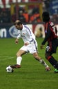 Zinedine Zidane in action during the match Royalty Free Stock Photo