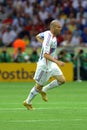 Zinedine Zidane in action during the match Royalty Free Stock Photo