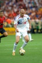 Zinedine Zidane ,in action during the match