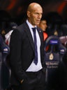 Zinedine Zidane coach of Real Madrid Royalty Free Stock Photo