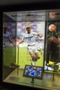 Zinedine Zidane display in 3-2-1 Qatar Olympic and Sports Museum. Royalty Free Stock Photo